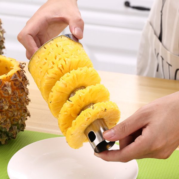 Pineapple knife set kitchen gadget stainless steel peeler manual pineapple peeler fruit peeler - Image 3