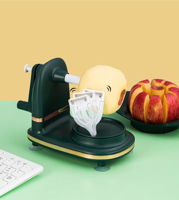 Upgrade the hand-operated peeler artifact multi-function fruit divider seashell dark green apple scraping pear peeler